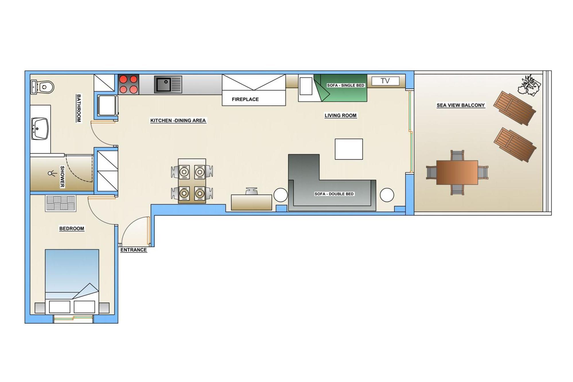 Luxurioeses Apartment Mit Einem Schlafzimmer Direkt Am Wasser, Meerblick Kiveri Exterior photo
